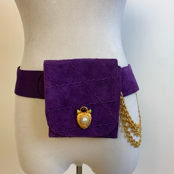 Selena's Collection Accessories - Vintage Suede Belt w/Gold Chains SOLD!!!